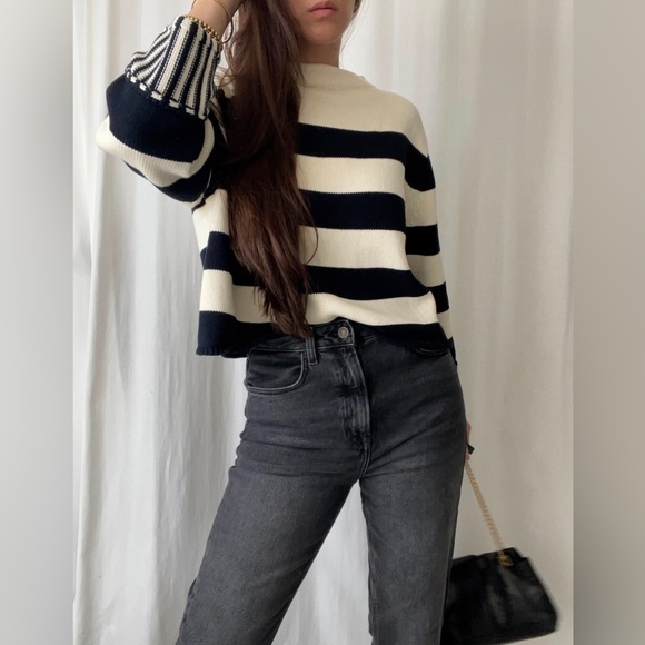 SADE STRIPED SWEATER 🆕 — In Cream/navy - Picture 3 of 8